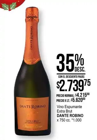 La Anonima Vino Espumante Extra Brut DANTE ROBINO x 750 cc. oferta