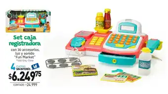 La Anonima Set caja registradora con 30 accesorios, luz y sonido "Fun Market" oferta