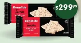 Supermercados Buenos Días Turrón cremona de maní BONAFIDE x 80 g oferta
