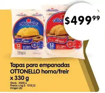 Supermercados Buenos Días Tapas para empanadas OTTONELLO horno/freir x 330 g oferta