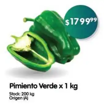 Supermercados Buenos Días Pimiento Verde x 1 kg oferta