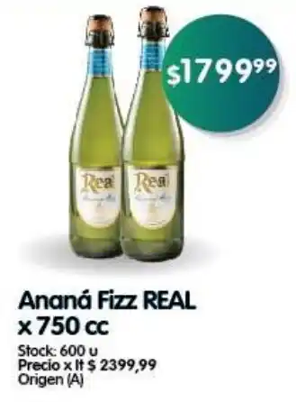 Supermercados Buenos Días Ananá Fizz REAL x 750 cc oferta