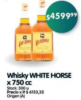 Supermercados Buenos Días Whisky WHITE HORSE x 750 cc oferta