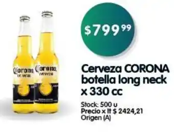 Supermercados Buenos Días Cerveza CORONA botella long neck x 330 cc oferta
