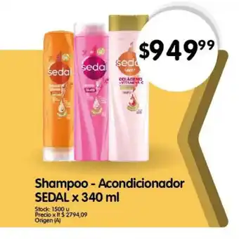 Supermercados Buenos Días Shampoo - Acondicionador SEDAL x 340 ml oferta