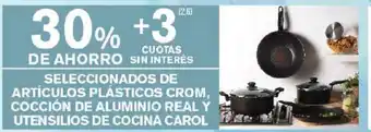 Supermercados Vea Seleccionados De Articulos Plasticos Crom, Cocciíón De Aluminio Real Y Utensilios De Cocina Carol oferta