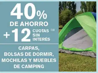 Supermercados Vea Carpas, Bolsas de Dormir, Mochilas Y Muebles De Camping oferta