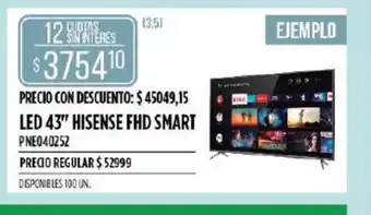 Led 43" Hisense FHD Smart PNE040252