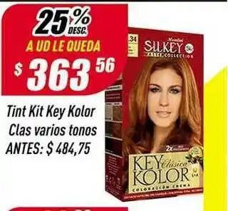 Supermercados Comodin Tint Kit Key Kolor Clas Varios Tonos 25% Desc. oferta
