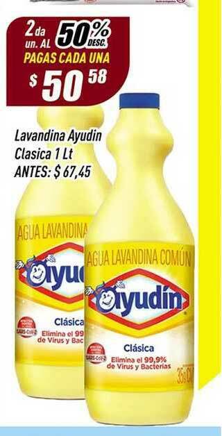 Supermercados Comodin Lavandina Ayudin Clasica 1 Lt oferta