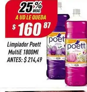 Supermercados Comodin Limpiador Poett MultiE 1800ml 25% Desc. oferta