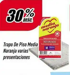 Supermercados Comodin Trapo De Piso Media Naranja Varias Presentaciones 30% Desc. oferta