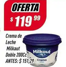 Supermercados Comodin Crema De Leche Milkaut Doble 200Cc oferta
