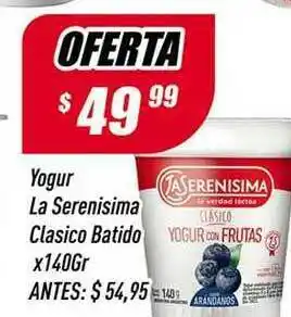 Supermercados Comodin Yogur La Serenisima Clasico Batido X140Gr oferta