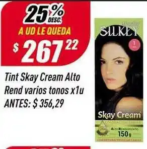 Supermercados Comodin Tint Skay Cream Alto Rend Varios Tonos X1u 25% Desc. oferta