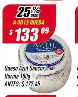 Supermercados Comodin Queso Azul Sancor Horma 100g 25% Desc. oferta