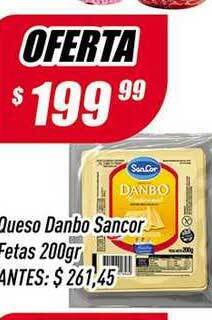 Supermercados Comodin Queso Danbo Sancor Fetas 200gr oferta