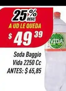 Supermercados Comodin Soda Baggio Vida 2250cc oferta