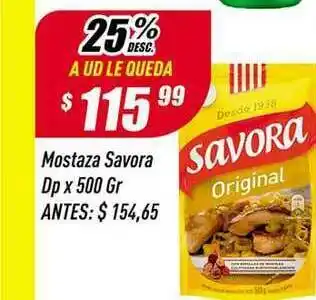 Supermercados Comodin Mostaza Savor Dp x 500gr oferta