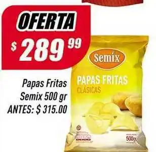 Supermercados Comodin Papas Fritas Semix x 500gr oferta