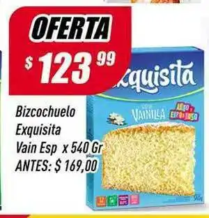 Supermercados Comodin Bizcochuelo Exquisita Vain Esp x 540gr oferta
