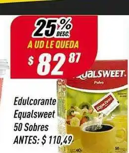 Supermercados Comodin Edulcorante Equalsweet 50 Sobres oferta