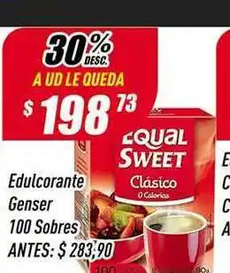 Supermercados Comodin Edulcorante Genser 100 Sobres oferta