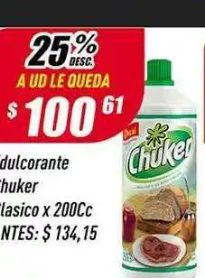 Supermercados Comodin Edulcorante Chuker Clasico x 200cc oferta