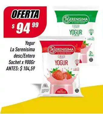 Supermercados Comodin Yogur La Serenisima Desc Entero x 900gr oferta