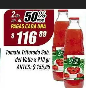 Supermercados Comodin Tomate Triturado Sab. Del Valle x 910gr oferta