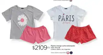 Carrefour Pijama Mango Corta Estampado oferta