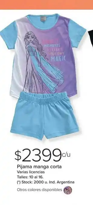 Carrefour Pijama Manga Corta Blauw oferta