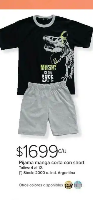 Carrefour Pijama Manga Corta Con Short oferta