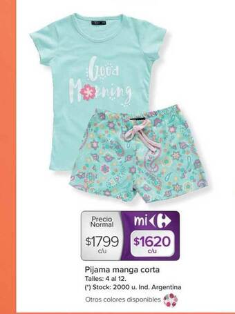Carrefour Pijama Manga Corta oferta