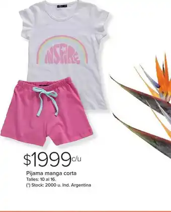 Carrefour Pijama Manga Corta Roze oferta
