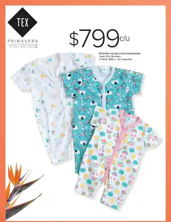 Carrefour Enterito Manga Corta Estampado oferta