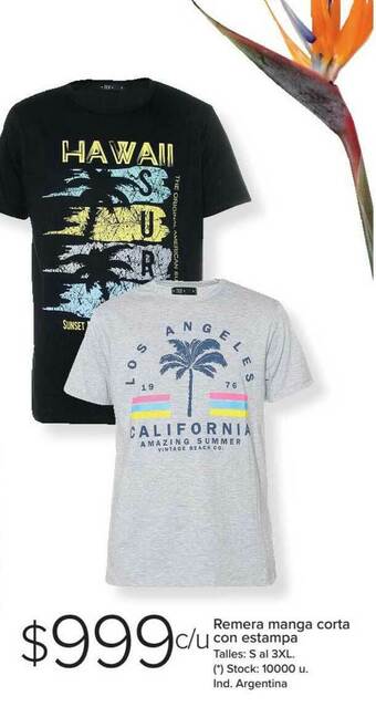 Carrefour Remera Manga Corta Con Estampa oferta