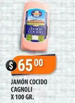 Supermercados Mayor Jamón Cocido Cagnoli X 100 Gr. oferta