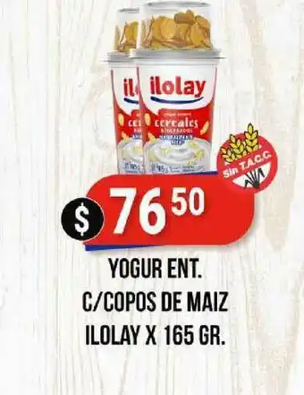 Supermercados Mayor Yogur Ent. C-copos De Maiz Ilolay X 165 Gr. oferta