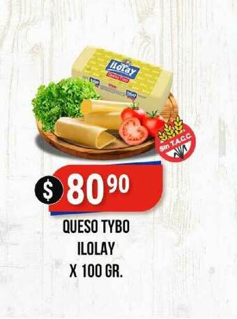 Supermercados Mayor Queso Tybo Ilolay X 100 Gr. oferta