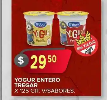 Supermercados Mayor Yogur Entero Tregar X 125 Gr. oferta