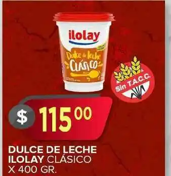 Supermercados Mayor Dulce De Leche Ilolay Clásico X 400 Gr. oferta