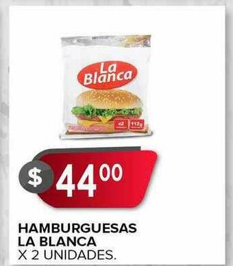 Supermercados Mayor Hamburguesas La Blanca X 2 Unidades oferta
