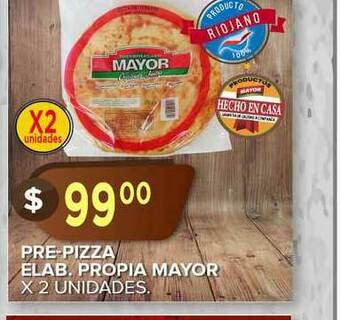 Supermercados Mayor Pre-pizza Elab. Propia Mayor X 2 Unidades. oferta
