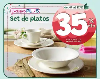 La Anonima Set de platos oferta