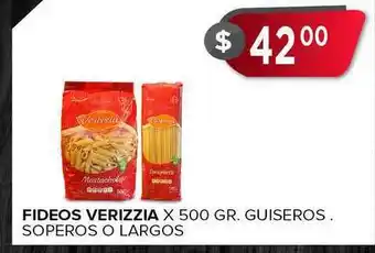 Supermercados Mayor Fideos Verizzia X 500 Gr. Guiseros. Soperos O Largos oferta
