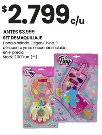 Changomas SET DE MAQUILLAJE oferta