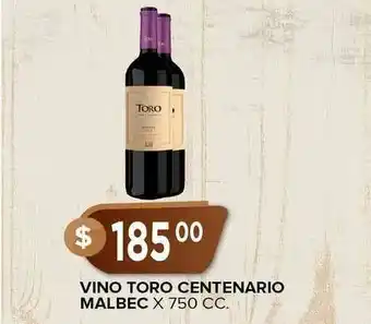 Supermercados Mayor Vino Toro Centenario Malbec X 750 Cc. oferta