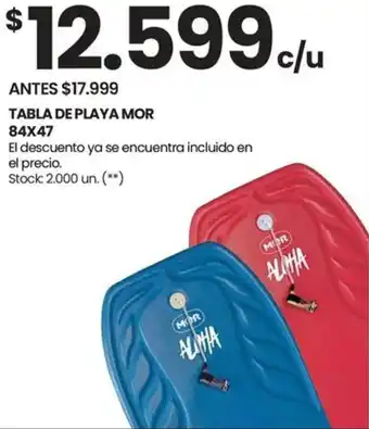 Changomas TABLA DE PLAYA MOR 84X47 oferta