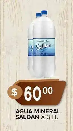 Supermercados Mayor Agua Mineral Saldan X 3 Lt. oferta